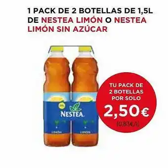 Hiper Usera 1 Pack De 2 Botellas De 1.5l De Nestea Limón O Nestea Limón Sin Azúcar oferta