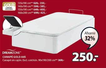 JYSK Dreamzone Canapé Gold A45 oferta