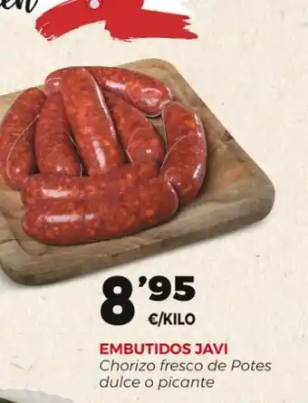 Supermercados Lupa Chorizo fresco de potes dulce o picante oferta