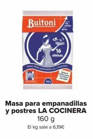 Carrefour Masa para empanadillas y postres la cocinera oferta
