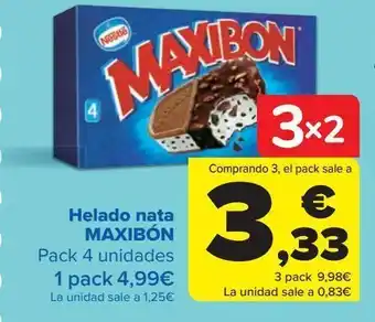 Carrefour Helado nata maxibón oferta