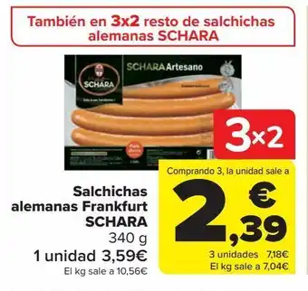 Carrefour Salchichas alemanas frankfurt schara oferta