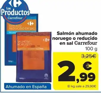 Carrefour Salmón ahumado noruego o reducido en sal carrefour oferta