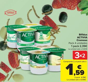 Carrefour Bífidus activia cremoso oferta