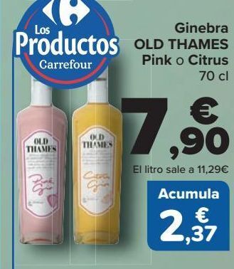 Carrefour Ginebra old thames pink o citrus oferta