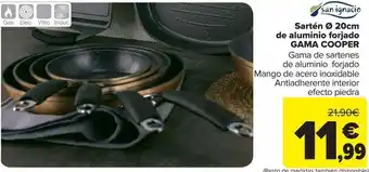 Carrefour Sartén 20cm de aluminio forjado gama cooper oferta