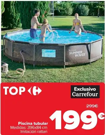 Carrefour Piscina tubular medidas 396x84cm oferta