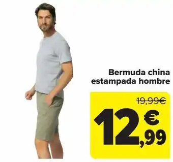 Carrefour Bermuda china estampada hombre oferta