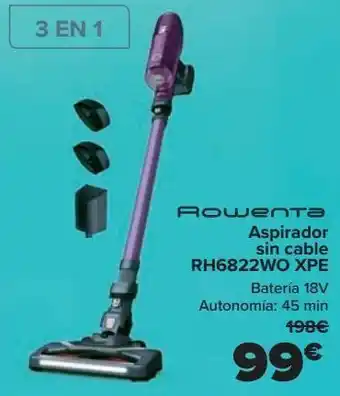 Carrefour Rowenta aspirador sin cable rh6822wo xpe oferta