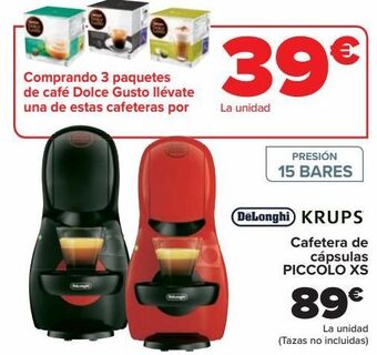 Carrefour Dëlonghi krups cafetera de cápsulas piccolo xs oferta