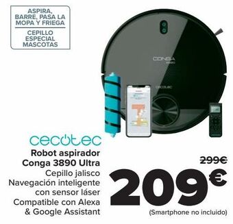Carrefour Cecotec robot aspirador conga 3890 ultra oferta