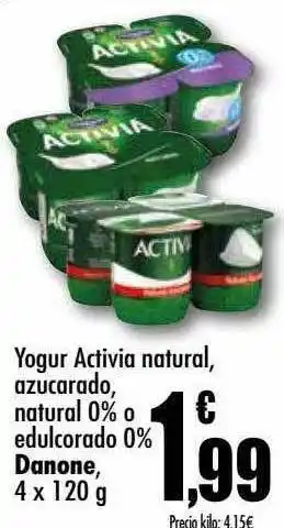 Unide Supermercados Yogur Activia Natural Azucarado Natural 0% O Edulcorado 0% Danone oferta