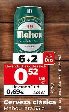 La Plaza de DIA Cerveza Clásica Mahou oferta