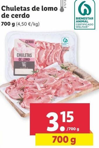 Lidl Chuletas de cerdo oferta
