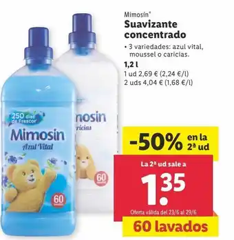 Lidl Suavizante mimosín oferta