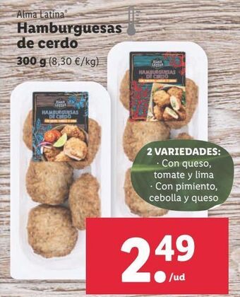 Lidl Hamburguesas de cerdo oferta