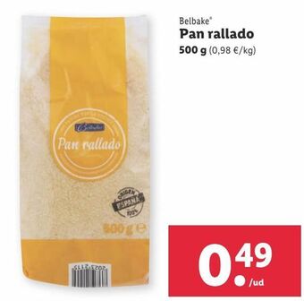 Lidl Pan rallado belbake oferta