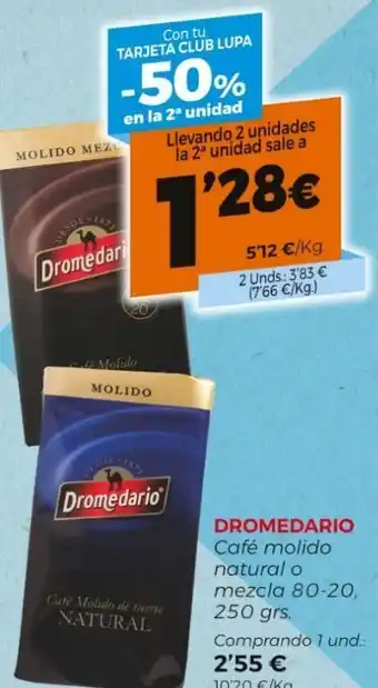 Supermercados Lupa Café molido natural dromedario oferta