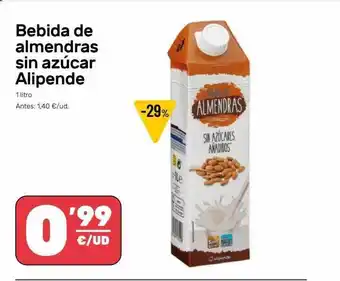 AhorraMas Bebida De Almendras Sin Azúcar Alipende oferta