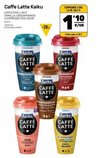 AhorraMas Caffee Latte Kaiku oferta