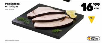 AhorraMas Pez Espada En Rodajas oferta