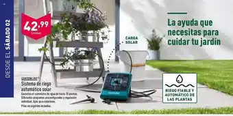 ALDI Gardenline Sistema De Riego Automático Solar oferta