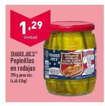 ALDI Trader Joe's Pepinillos En Rodajas oferta