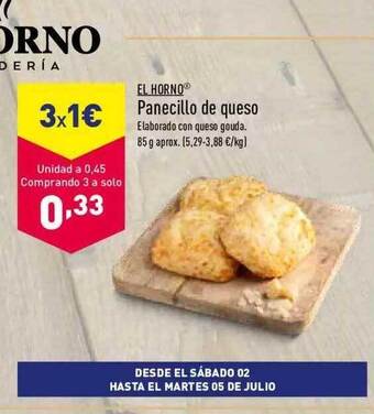 ALDI El Horno Panecillo De Queso oferta