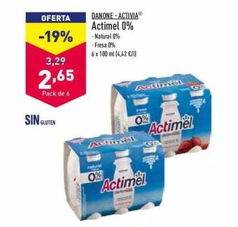 ALDI Danone -activia Actimel 0% oferta