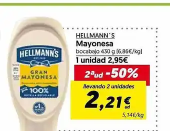 Hiper Usera 2a Ud -50% Hellmann's Mayonesa oferta