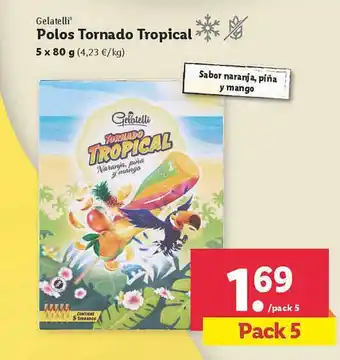 Lidl Gelatelli Polos Tornado Tropical oferta