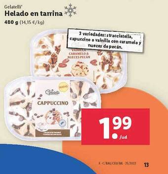 Lidl Gelatelli Helado En Tarrina oferta