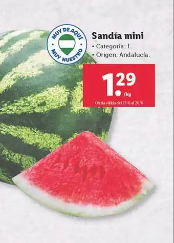 Lidl Sandía Mini oferta