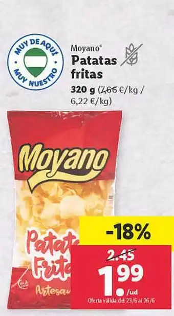 Lidl Moyano Patatas Fritas oferta