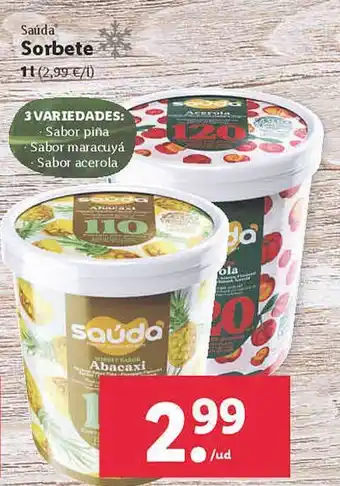 Lidl Saúda Sorbete oferta