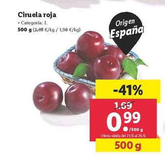 Lidl Ciruela Roja oferta