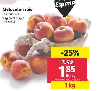 Lidl Melocotón Rojo oferta