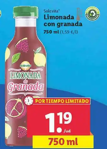 Lidl Solevita Limonada Con Granada oferta