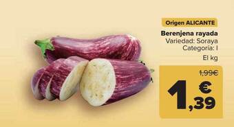 Carrefour Berenjena Rayada oferta