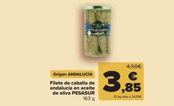 Carrefour Filete De Caballa De Andalucía En Aceite De Oliva Pesasur oferta
