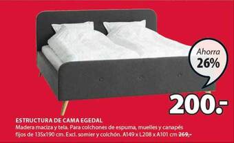 JYSK Estructura De Cama Egedal oferta