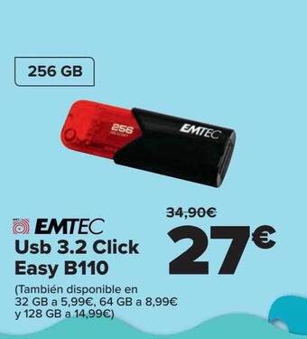 Carrefour Emtec Usb 3.2 Click Easy B110 oferta