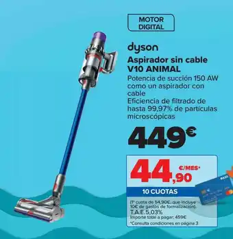 Carrefour Dyson Aspirador Sin Cable V10 Animal oferta