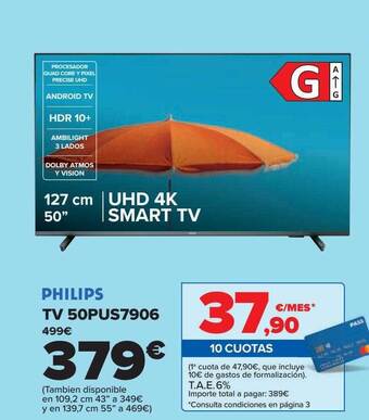 Carrefour Philips Tv 50pus7906 oferta