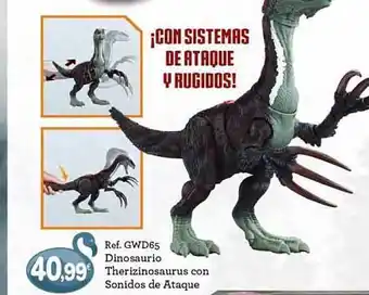 Juguetilandia Dinosaurio Therizinosaurus Con Sonidos De Ataque oferta
