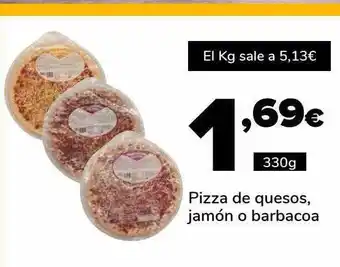 Supeco Pizza De Quesos Jamón O Barbacoa oferta