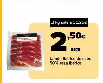 Supeco Jamón Ibérico De Cebo 50% Raza Ibérica oferta