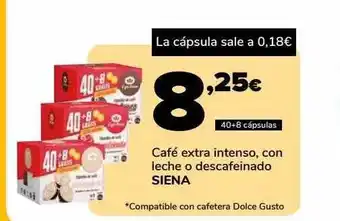 Supeco Café Extra Intenso Con Leche O Descafeinado Siena oferta