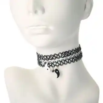 Claire's Yin yang tattoo choker best friends necklaces oferta
