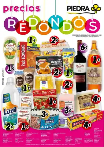 Supermercados Piedra Nesquik, Gullón, Isabel, Apis, Litoral, Fripozo, Beronia, Diamir, Calvé, El Pastor, Babaria, Luzil, Sureña, La Lechera, Shaki oferta